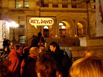 "Hey Dave!" 2009  Dave Clarke + team photo: Marc Pally